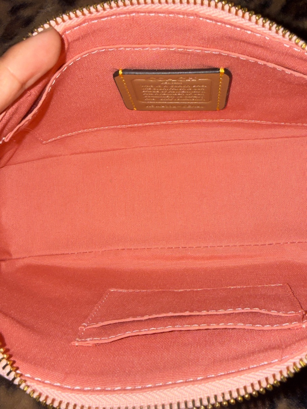 COACH Powder Pink Signature Chain Teri Shoulder Bag with Floral Charm - Picture 9 of 11